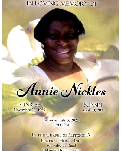Mrs. Annie Nickles