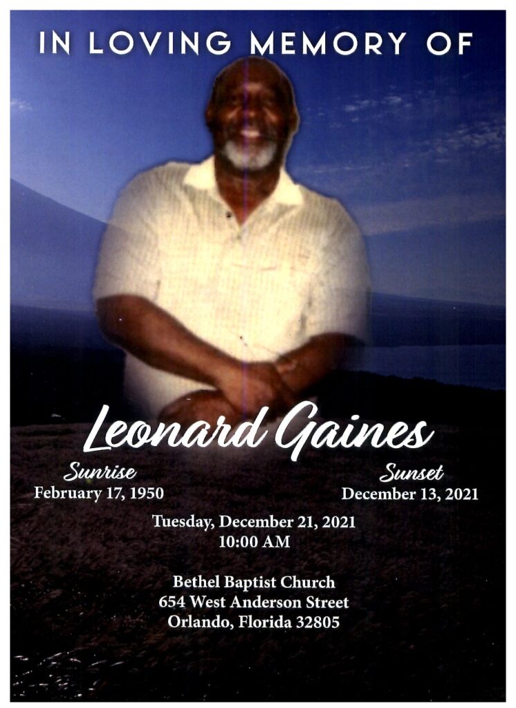 Leonard Gaines Mitchell's Funeral Home